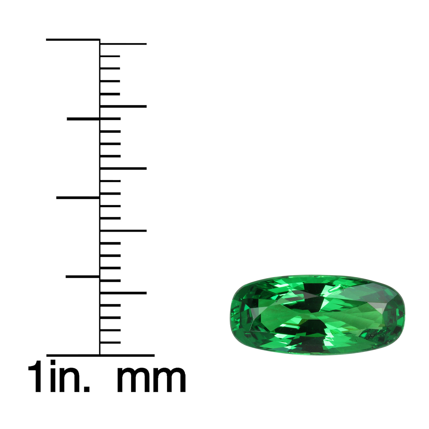 4.06ct Cushion Deep Minty Green Tsavorite