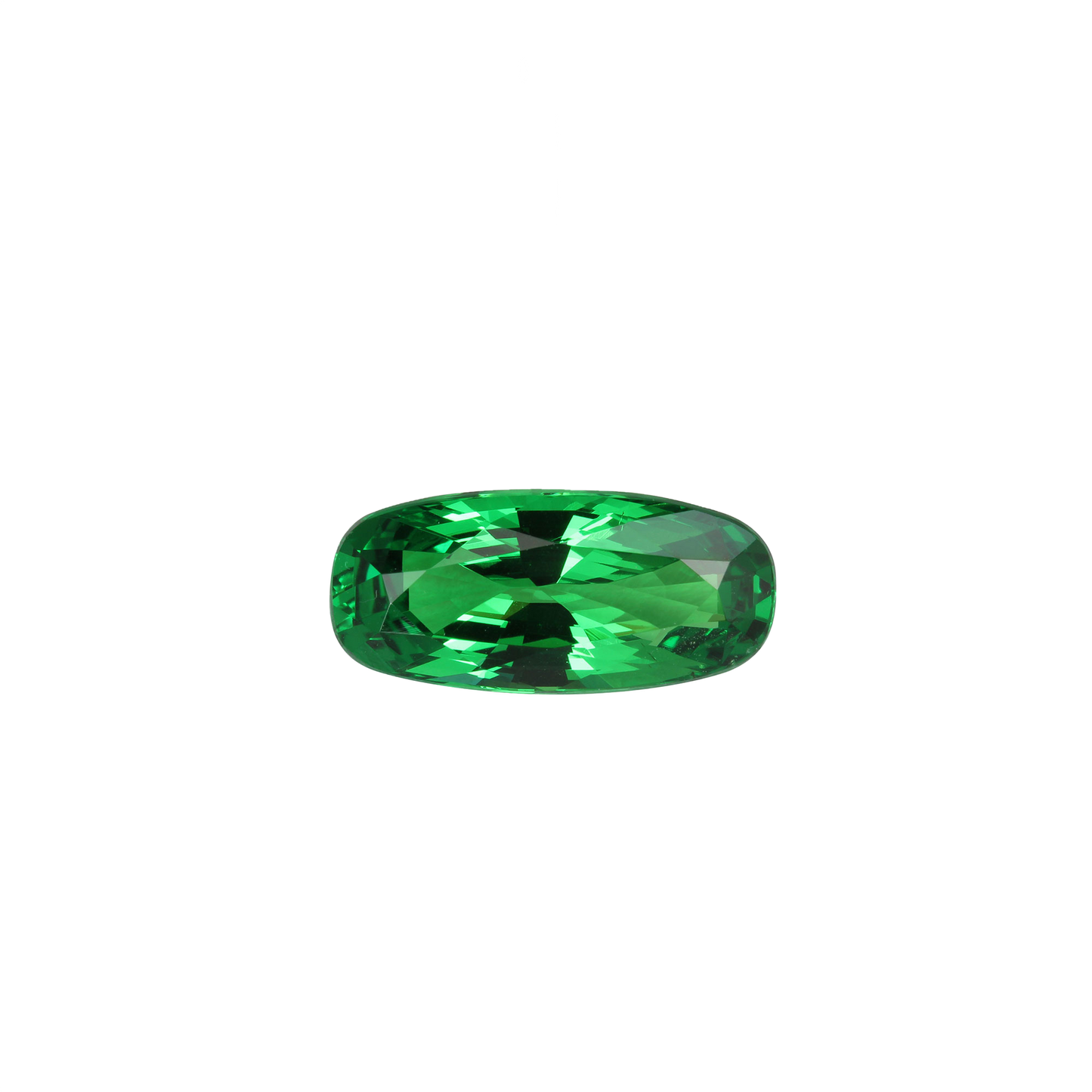 4.06ct Cushion Deep Minty Green Tsavorite