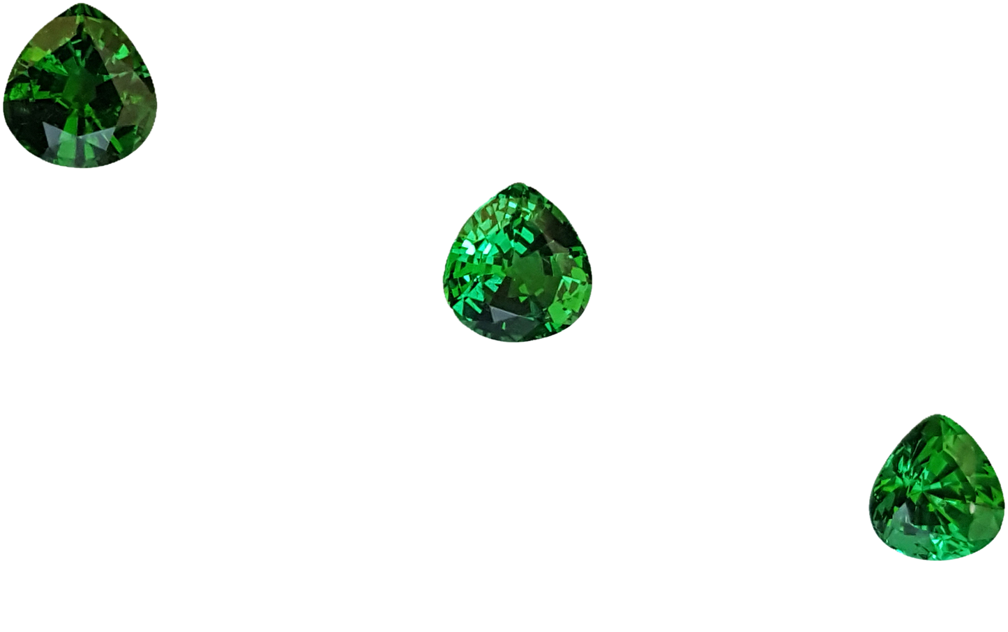 Onion Fine Intense Green Tsavorite Set
