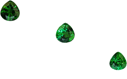 Onion Fine Intense Green Tsavorite Set