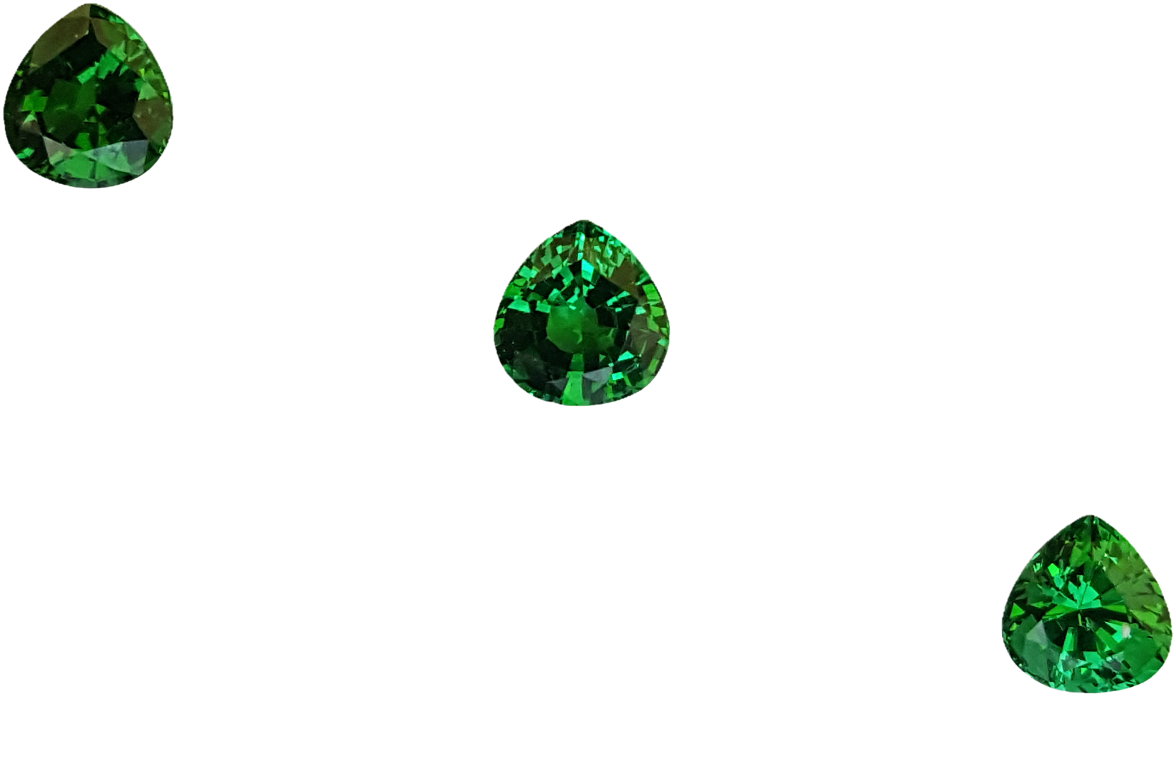 Onion Fine Intense Green Tsavorite Set