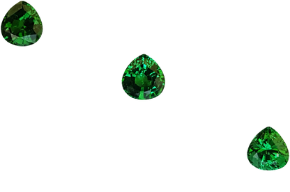 Onion Fine Intense Green Tsavorite Set