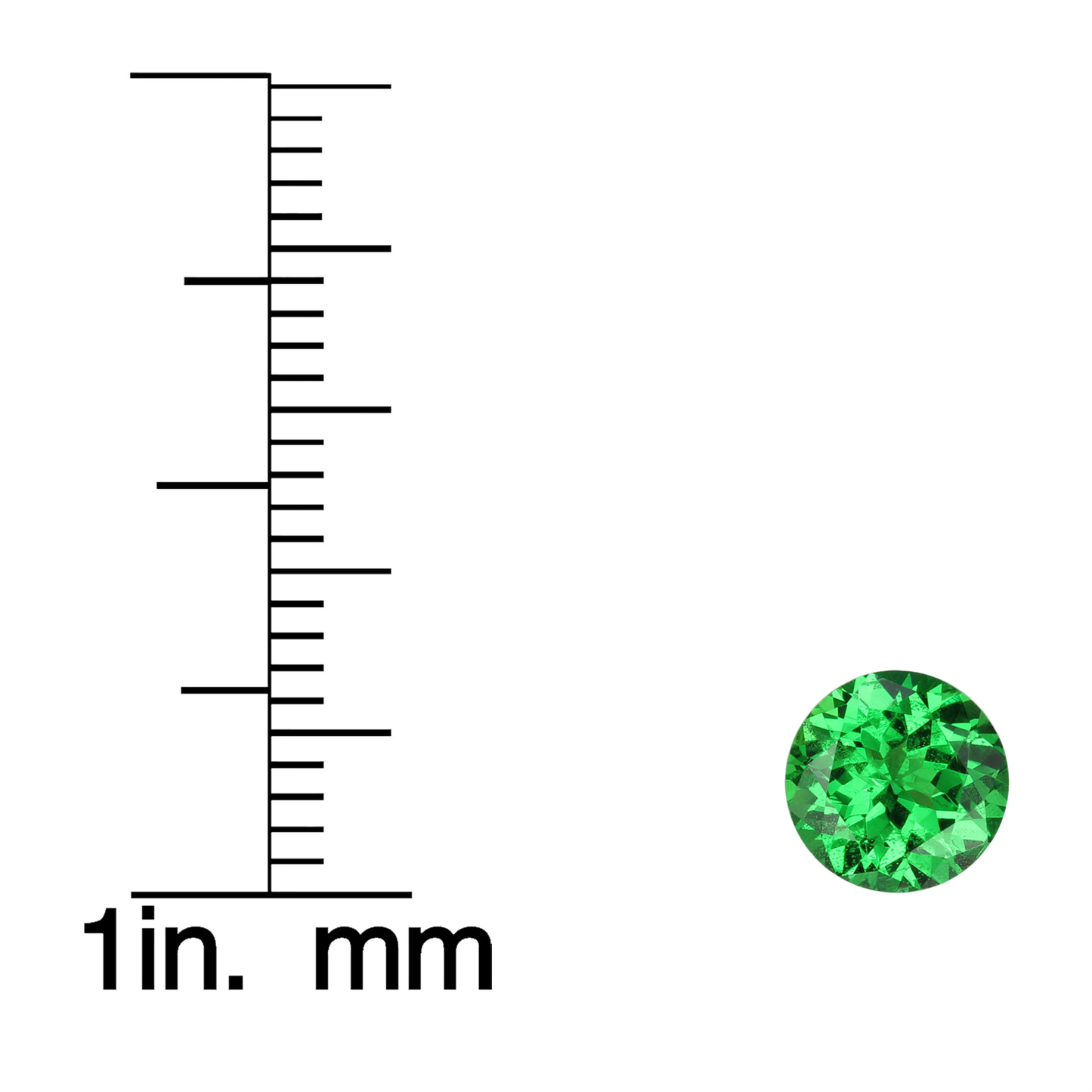 6.9mm Round Bright Green Tsavorite