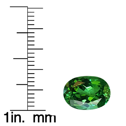 4.23ct Oval Bright Yellowish Green Tsavorite