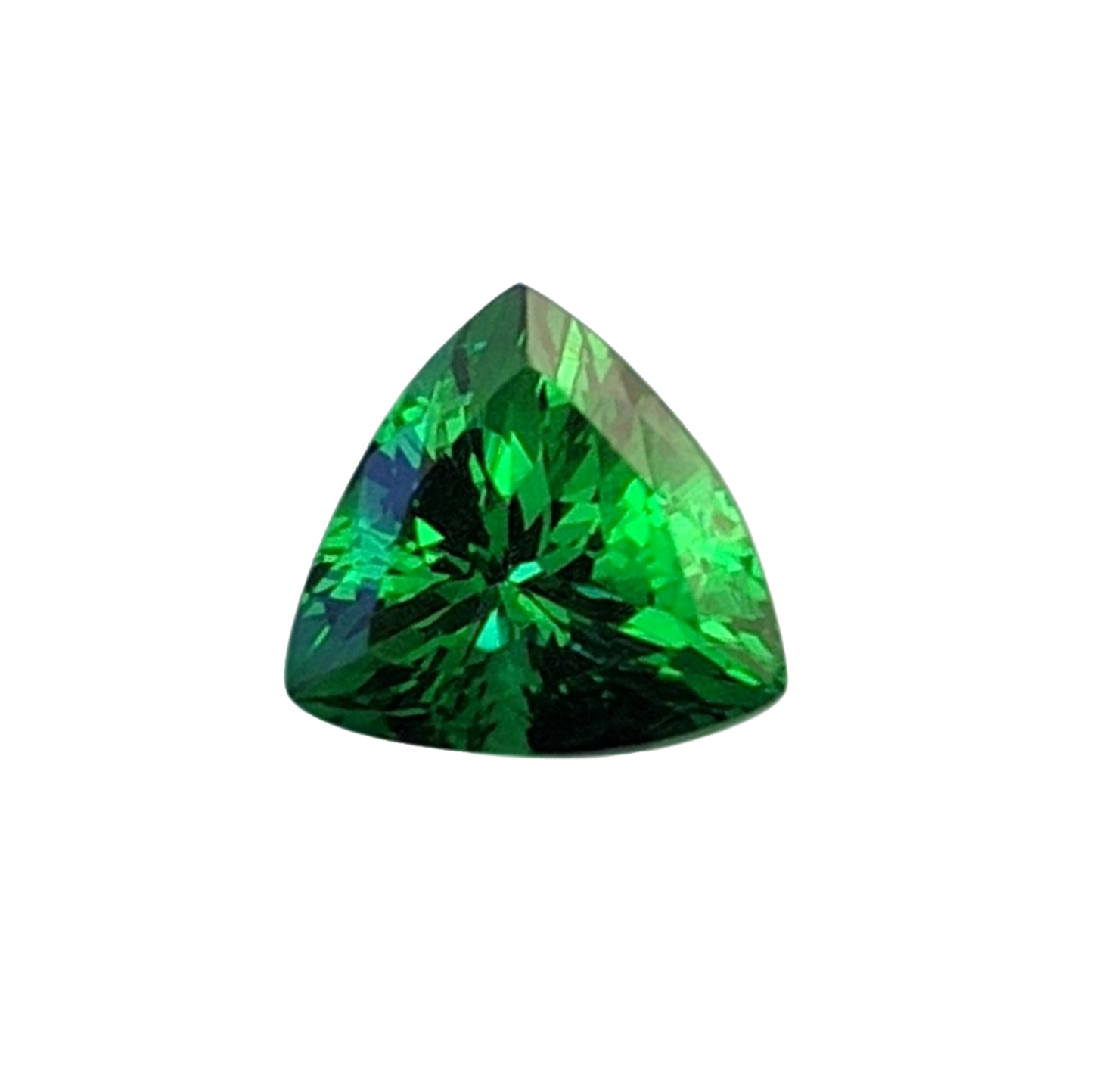 7mm Trillion Fine Intense Green Tsavorite