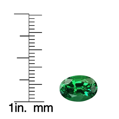 3.2ct Oval Bright Green Tsavorite