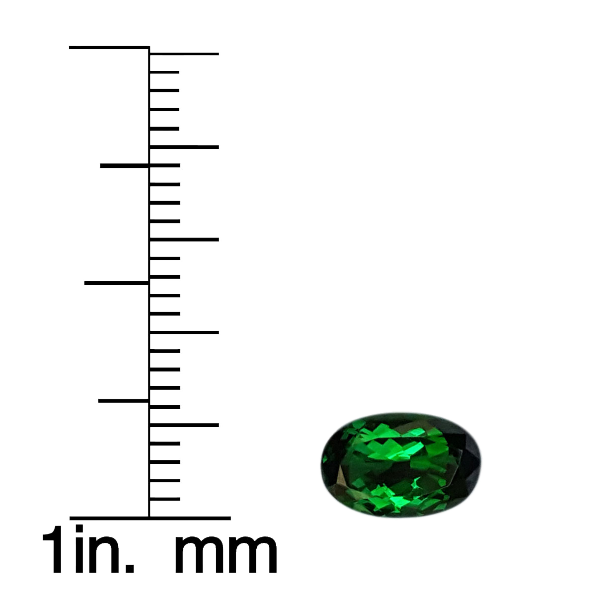 1.54ct Oval Gem Quality - Fine Intense Green Tsavorite