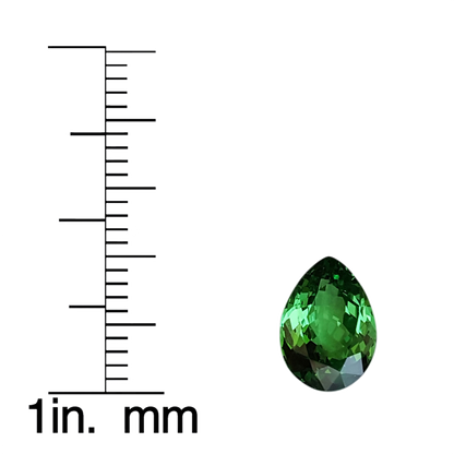 2.36ct Pear Shape Bright Green Tsavorite