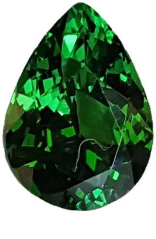 2.4ct Pear Shape Bright Green Tsavorite
