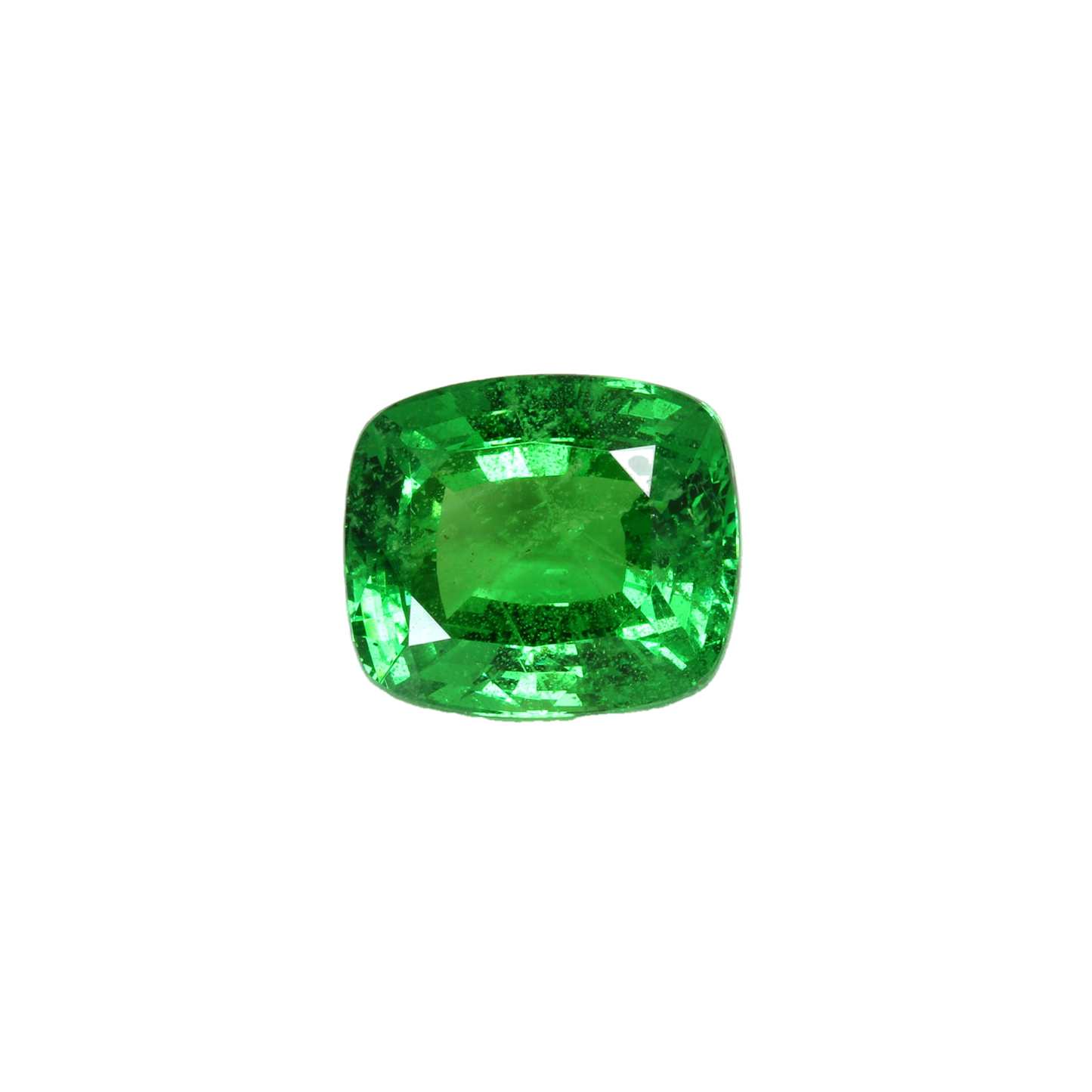 7.67ct Cushion Bright Yellowish Green Tsavorite