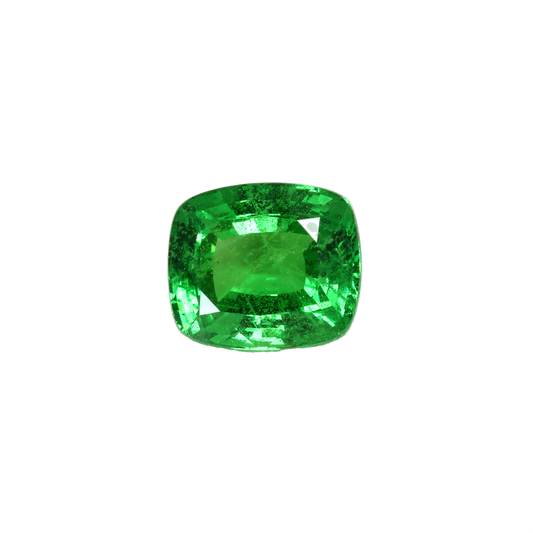 7.67ct Cushion Bright Yellowish Green Tsavorite