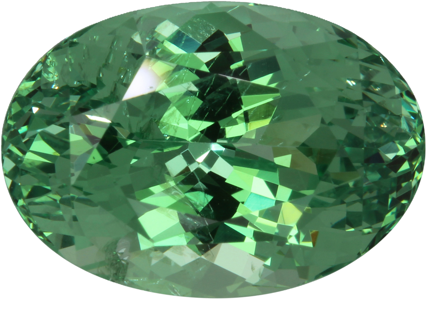 12.14ct Oval Light Mint Green Tsavorite