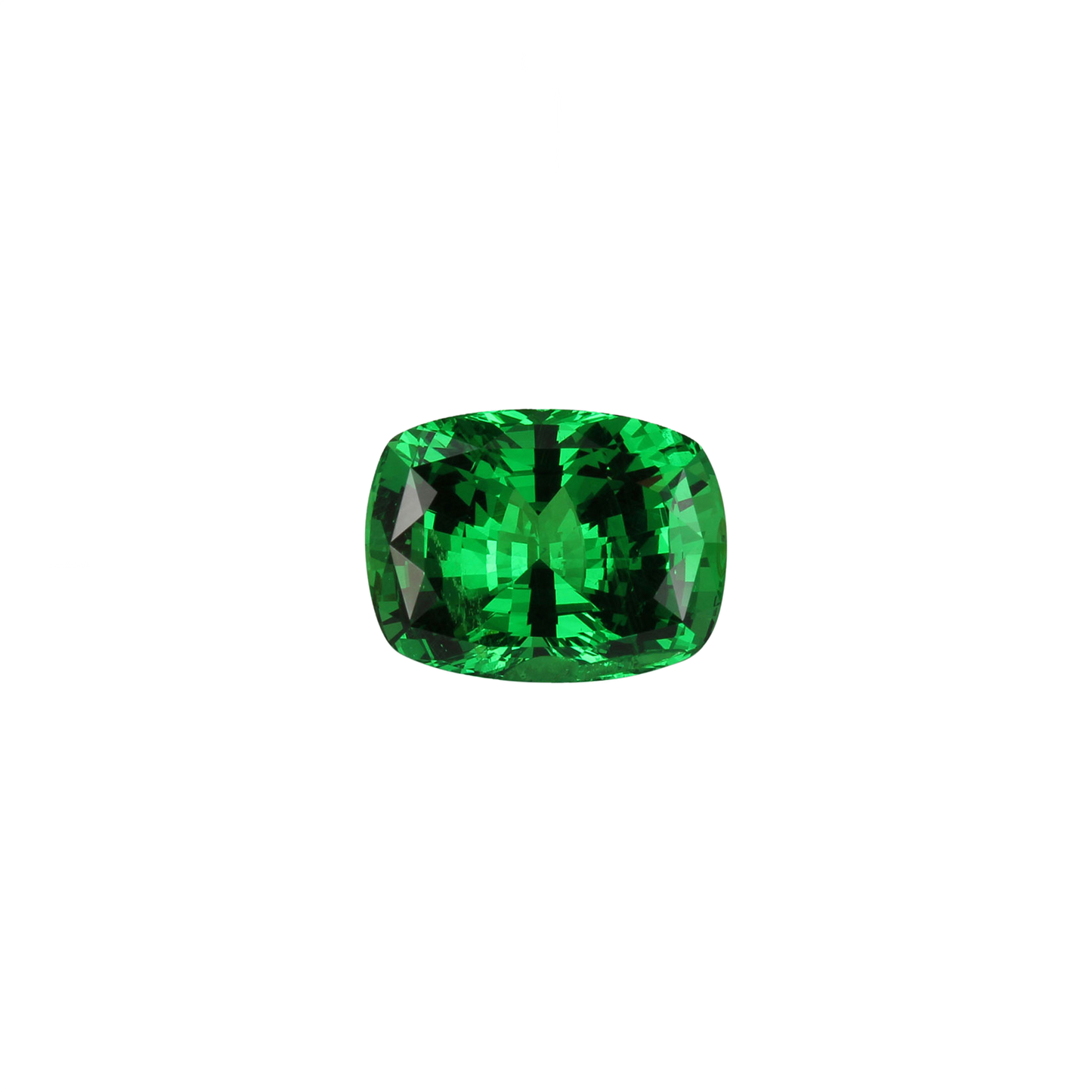 4.28ct Cushion Fine Intense Green Tsavorite