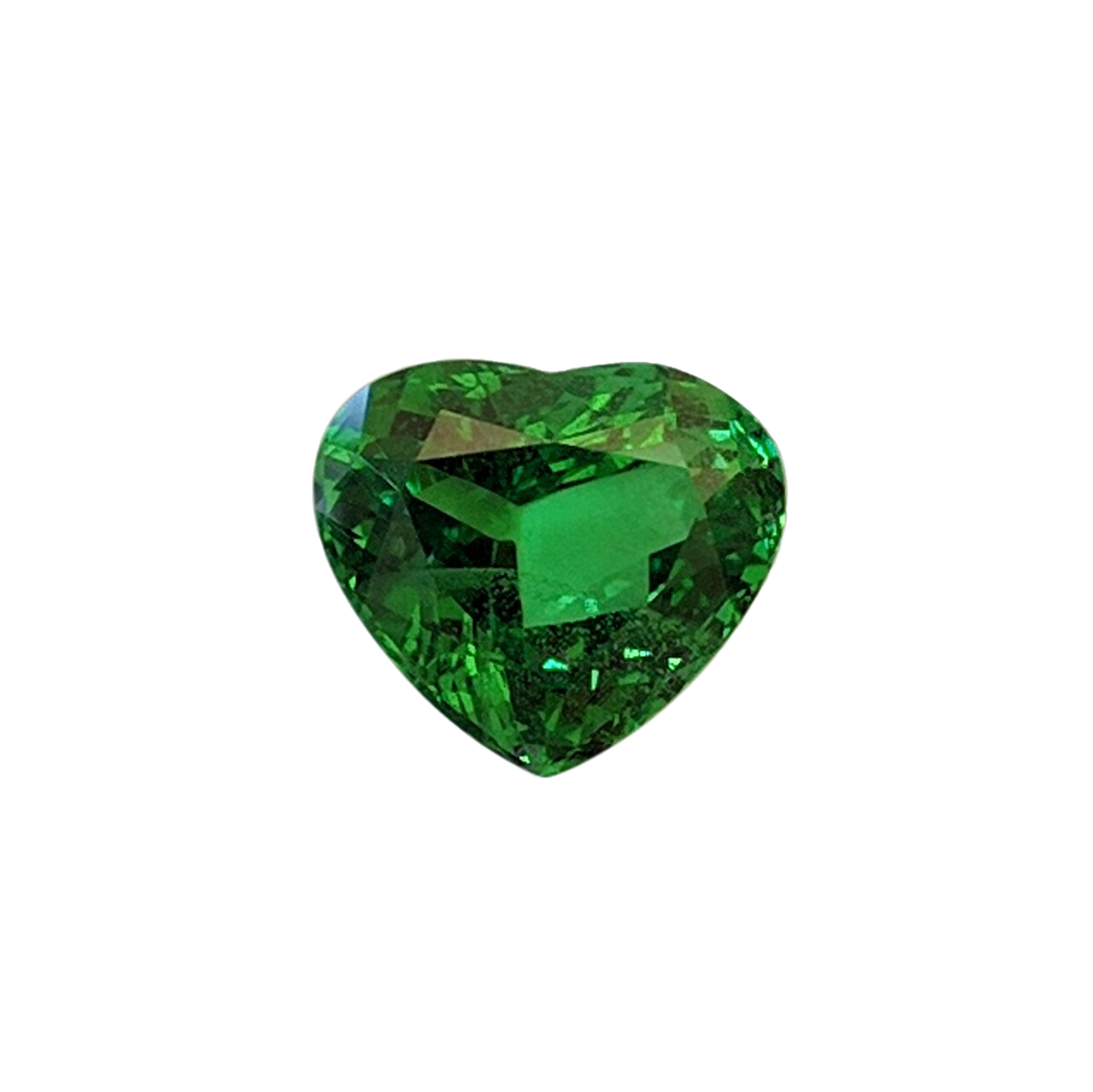 5.76ct Heart Shape Fine Intense Green Tsavorite