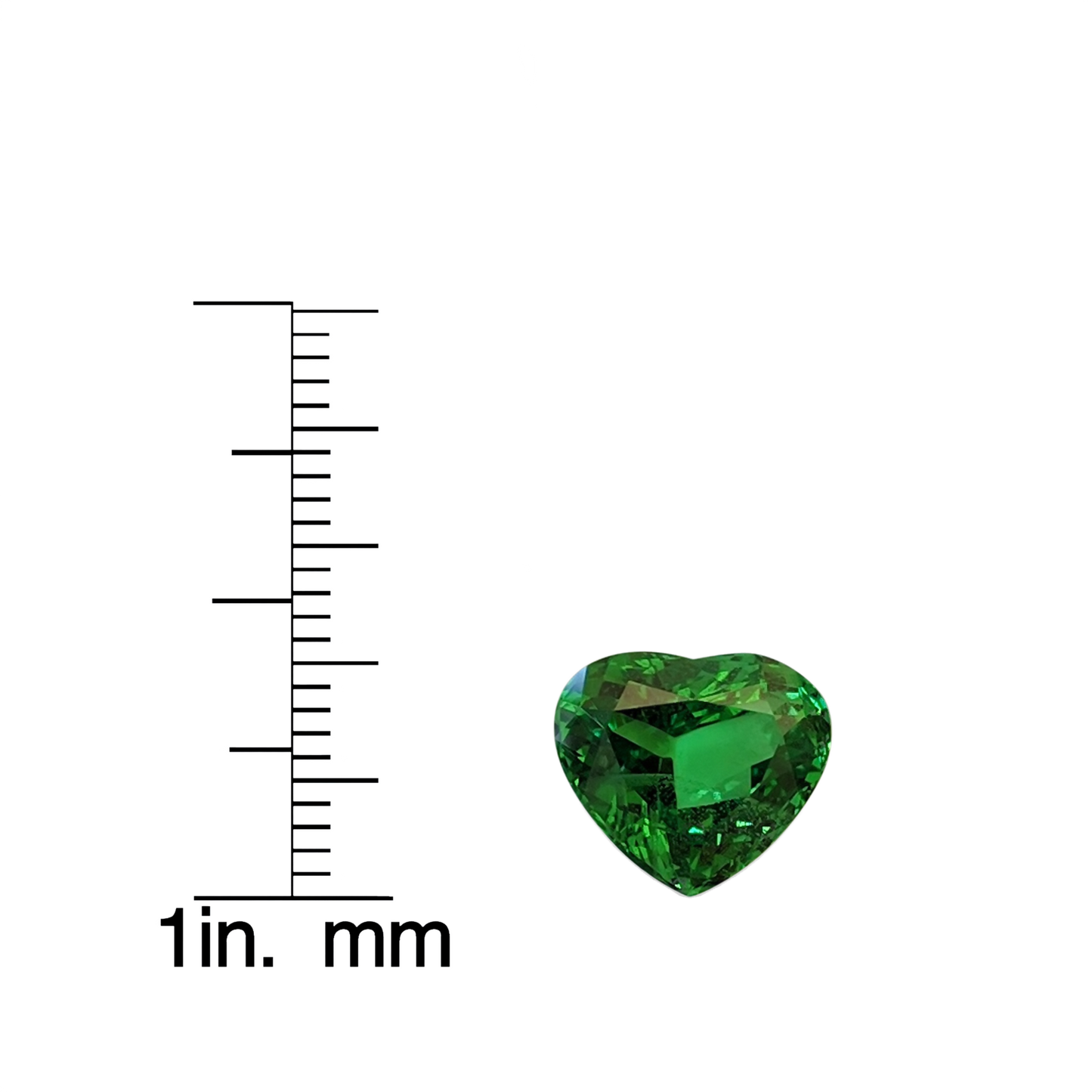 5.76ct Heart Shape Fine Intense Green Tsavorite