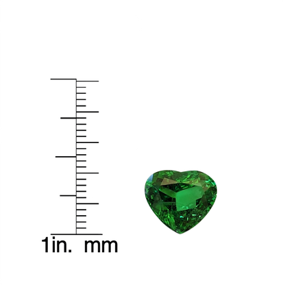 5.76ct Heart Shape Fine Intense Green Tsavorite