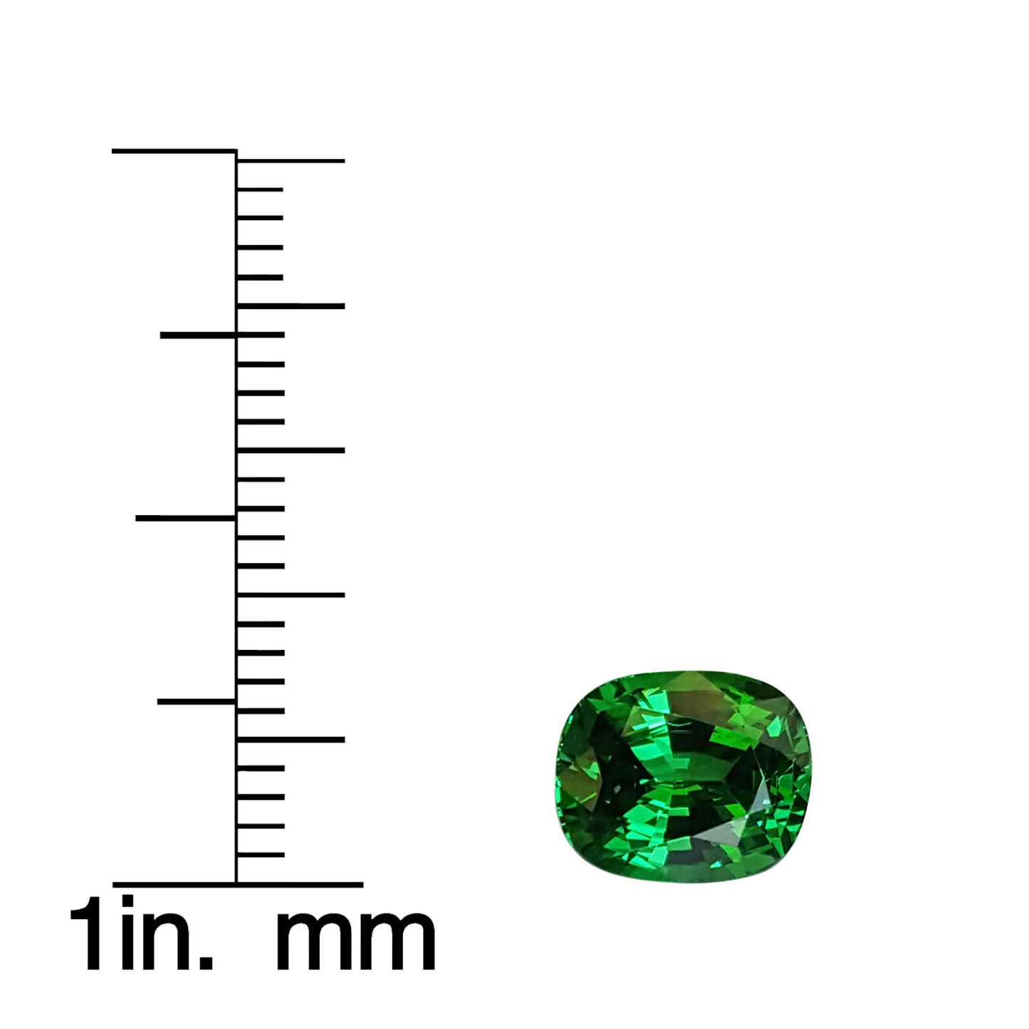 Cushion Gem Quality - Fine Intense Green Tsavorite