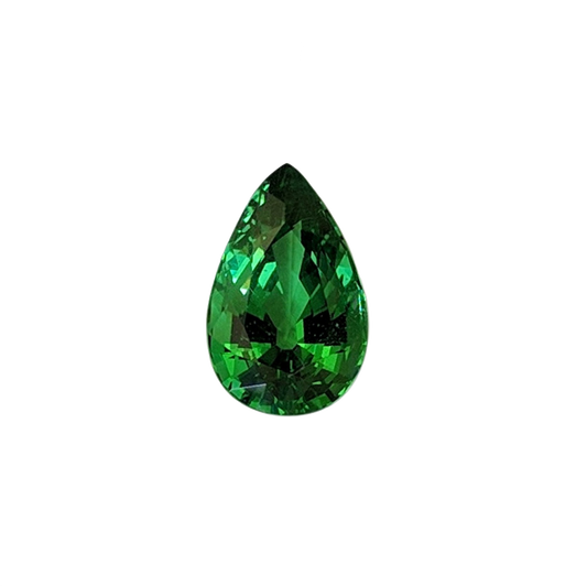 3.22ct Pear Shape Bright Green Tsavorite