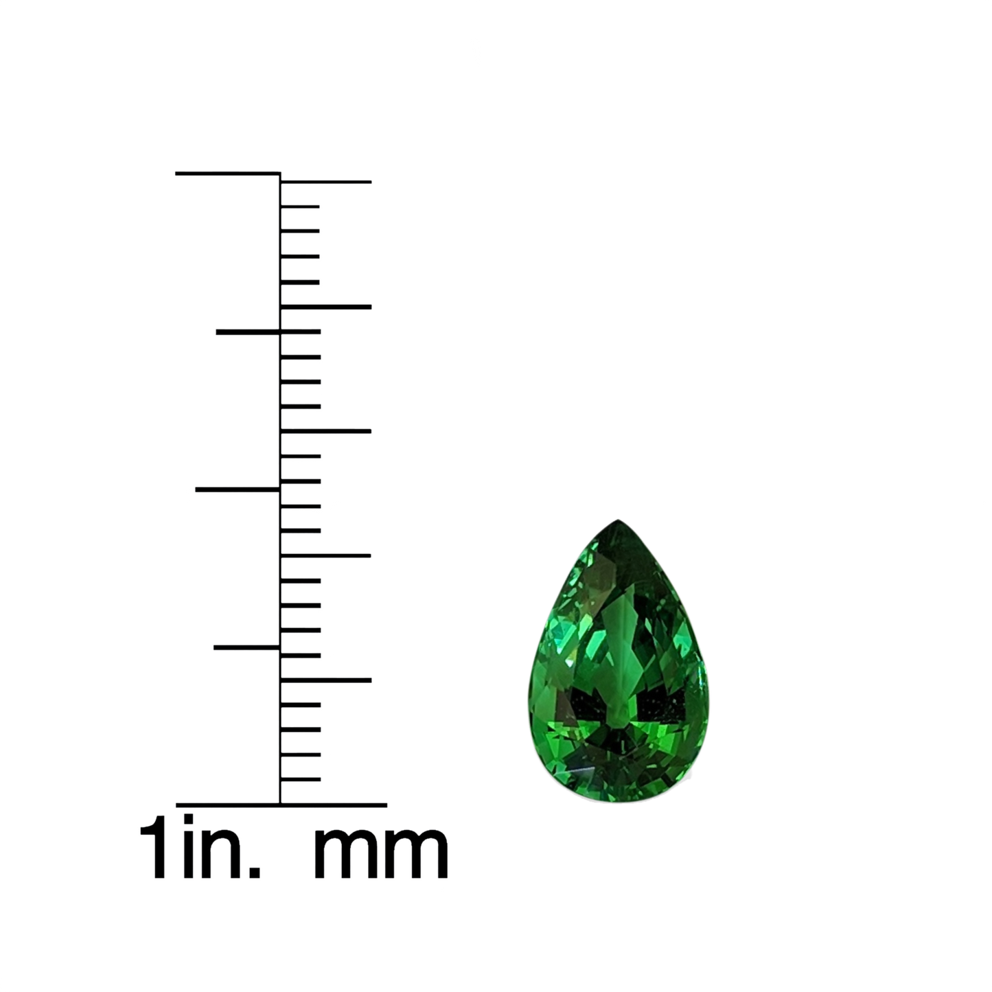 3.22ct Pear Shape Bright Green Tsavorite