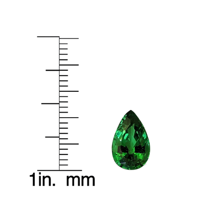 3.22ct Pear Shape Bright Green Tsavorite