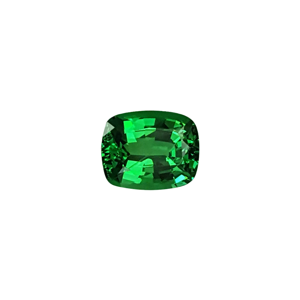 2.97ct Cushion Fine Intense Green Tsavorite