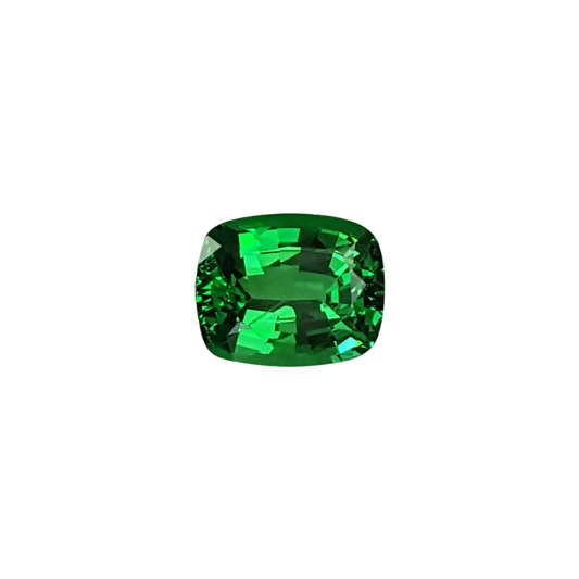 2.97ct Cushion Fine Intense Green Tsavorite