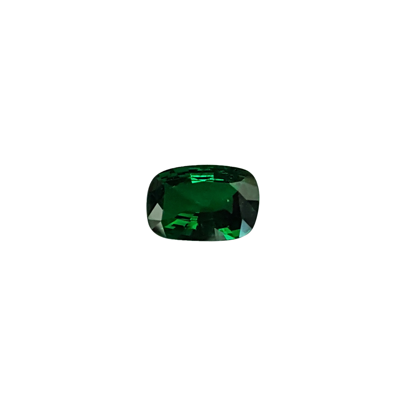 Cushion Bright Intense Green Tsavorite