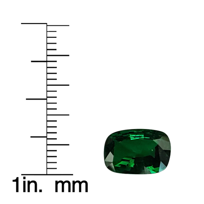 Cushion Bright Intense Green Tsavorite