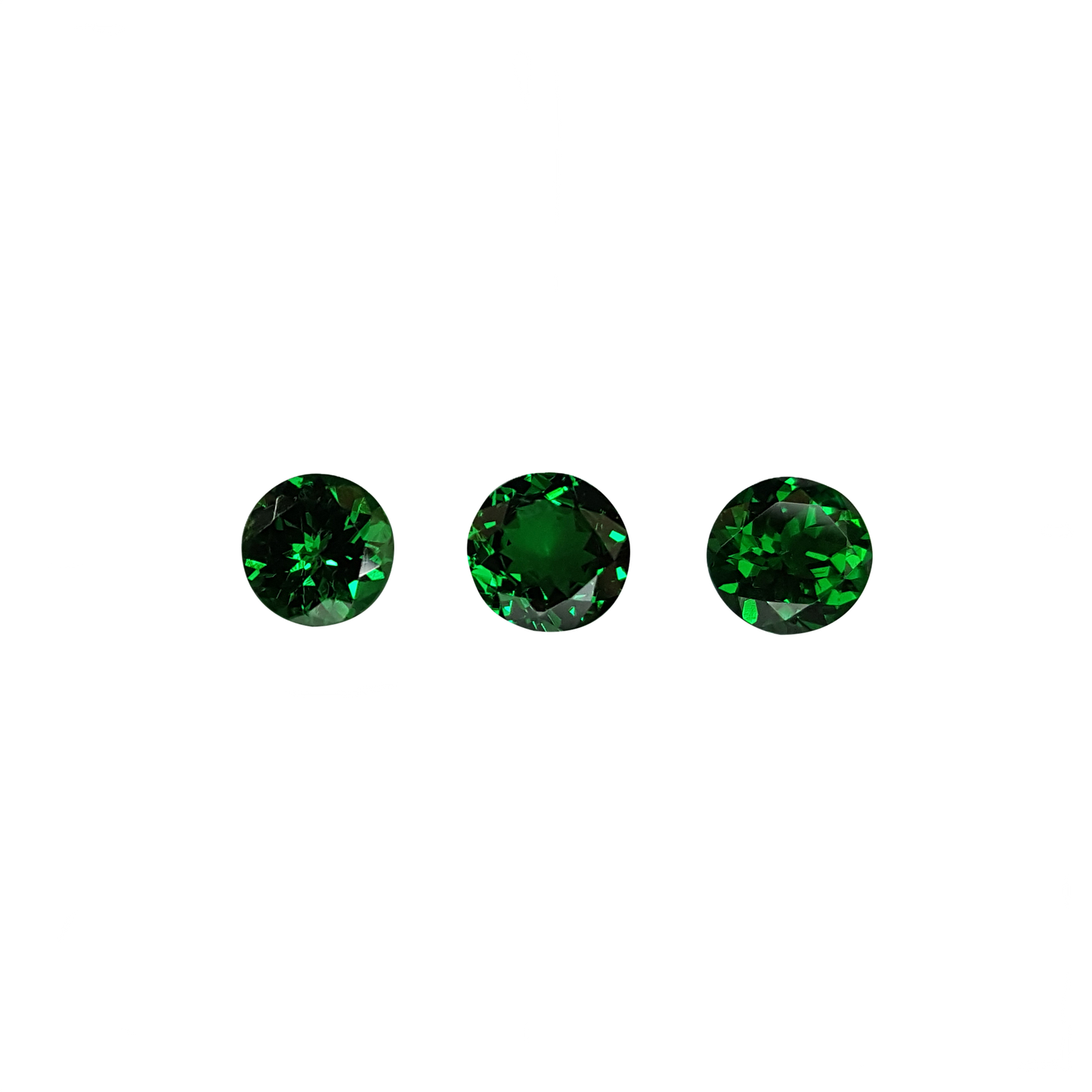 7mm Round Fine Intense Green Tsavorite