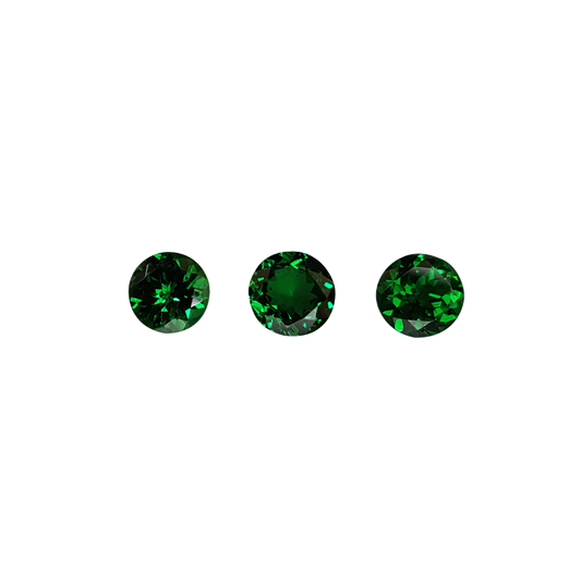 7mm Round Fine Intense Green Tsavorite
