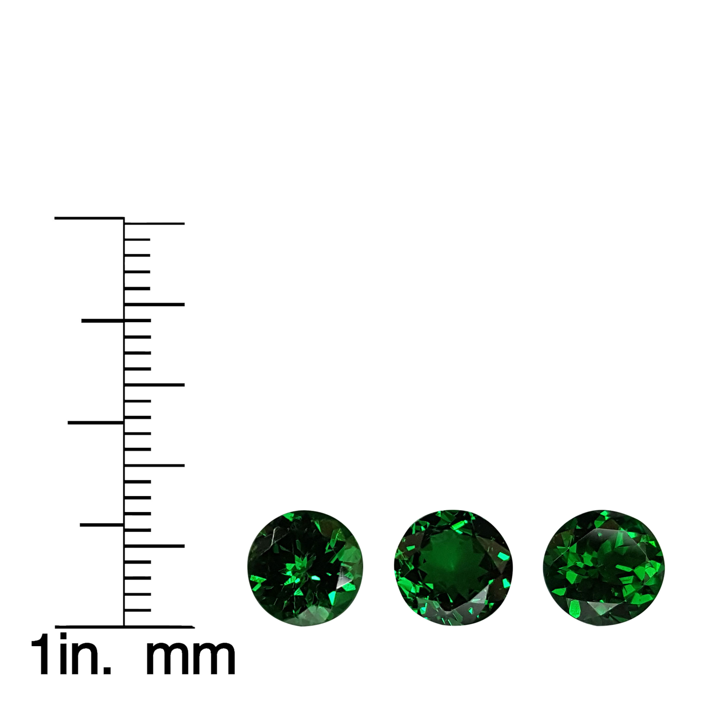 7mm Round Fine Intense Green Tsavorite