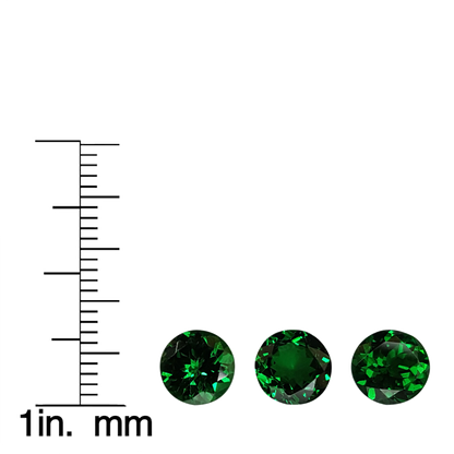 7mm Round Fine Intense Green Tsavorite