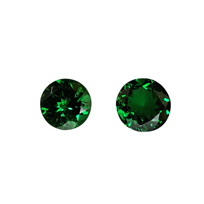 7mm Round Fine Intense Green Tsavorite