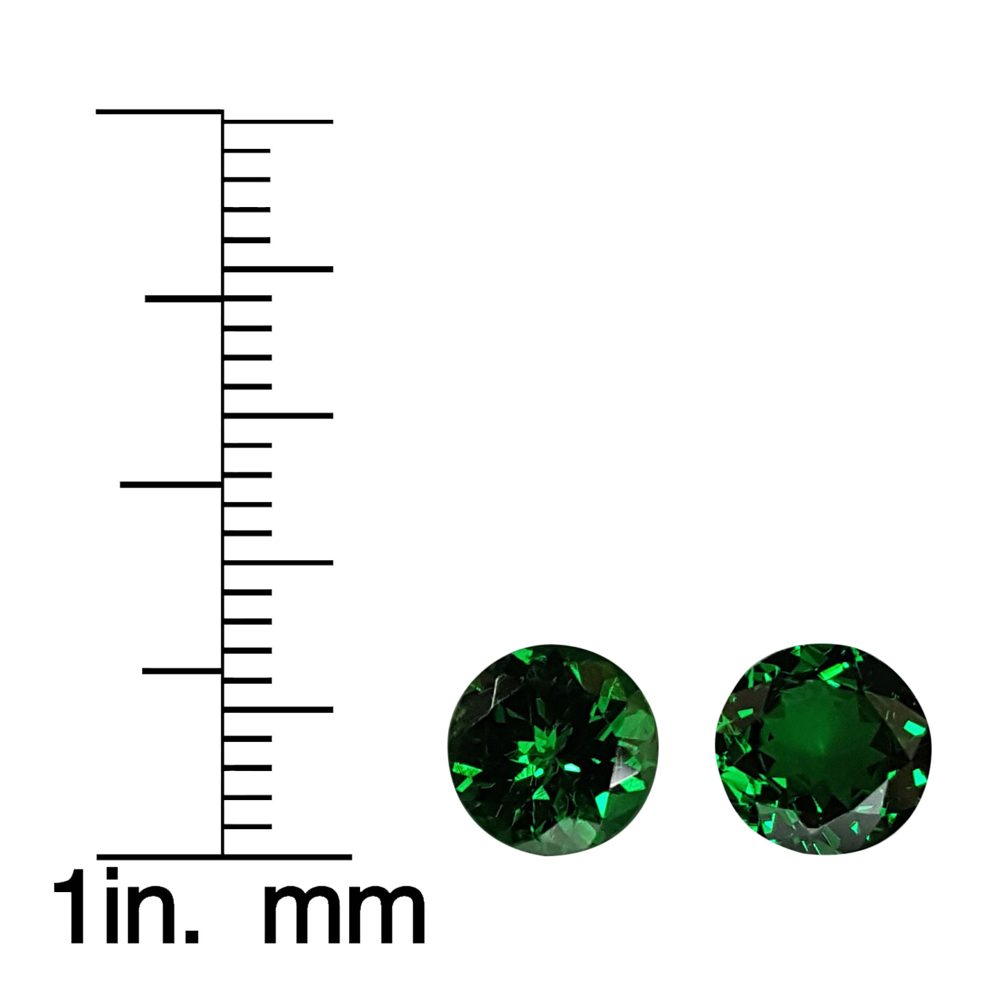7mm Round Fine Intense Green Tsavorite