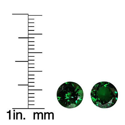7mm Round Fine Intense Green Tsavorite