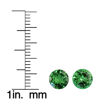 6.5mm Round Bright Green Tsavorite