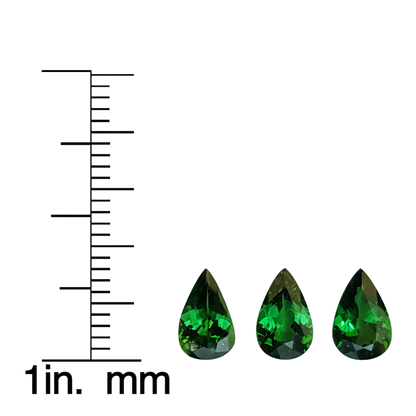 8x5mm Pear Shape Fine Intense Green Tsavorite