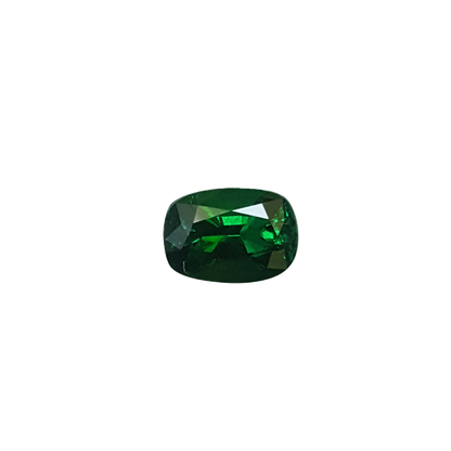 1.37ct Cushion Saturated Minty Green Tsavorite