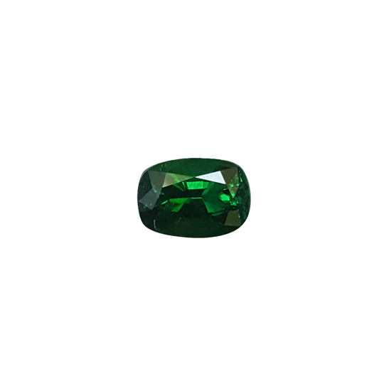 1.37ct Cushion Saturated Minty Green Tsavorite