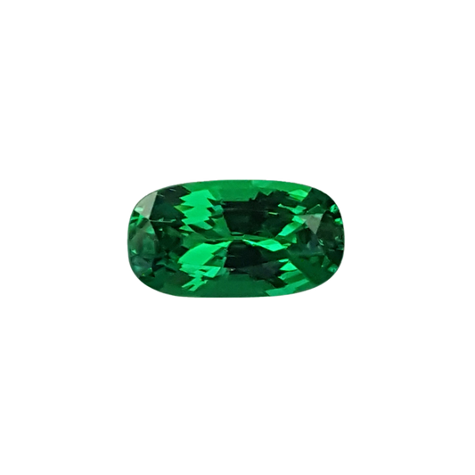 1.6ct Cushion Bright Green Tsavorite