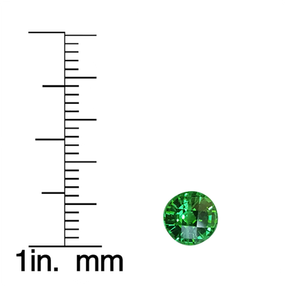 6.5mm Round Bright Green Tsavorite