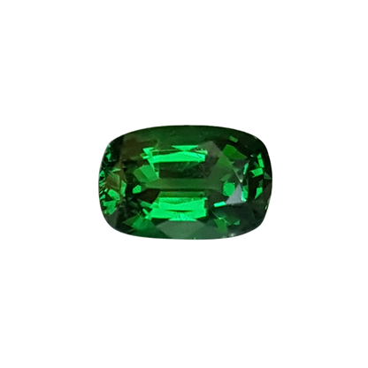 1.38ct Cushion Fine Intense Green Tsavorite
