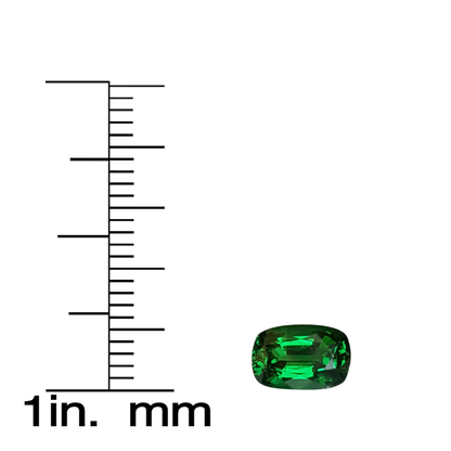 1.38ct Cushion Fine Intense Green Tsavorite