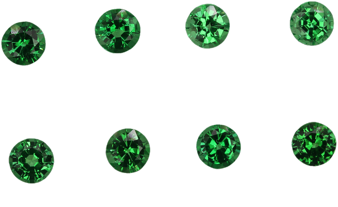 4.25mm Round Bright Green Tsavorite
