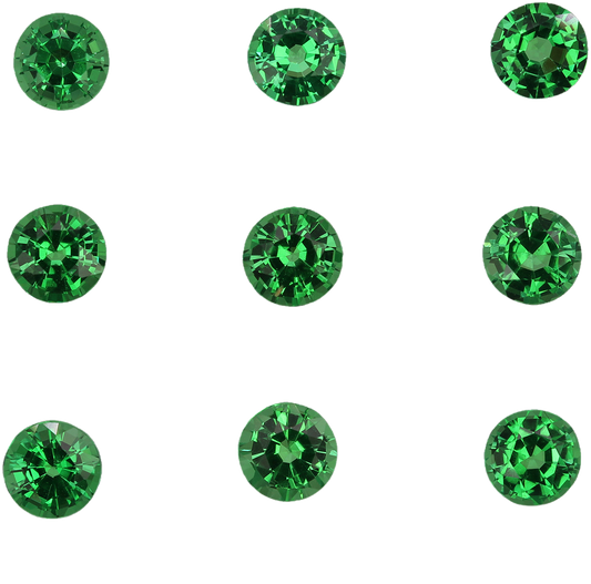 5mm Round Bright Green Tsavorite