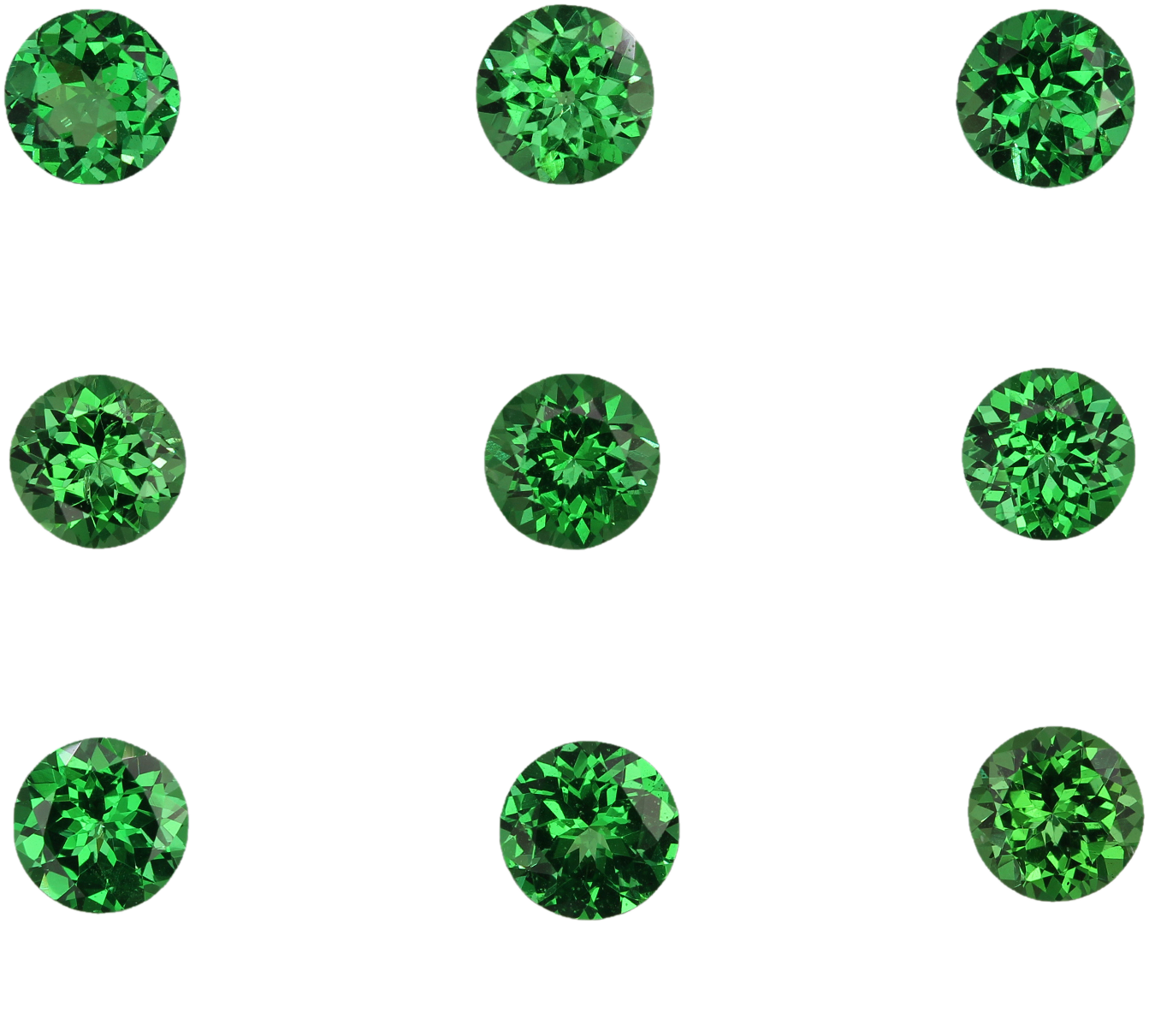 5mm Round Bright Green Tsavorite