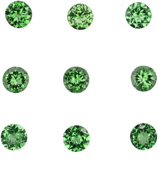 5mm Round Light Green Tsavorite