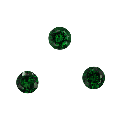 6mm Round Fine Intense Green Tsavorite