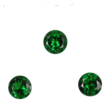 6mm Round Fine Intense Green Tsavorite
