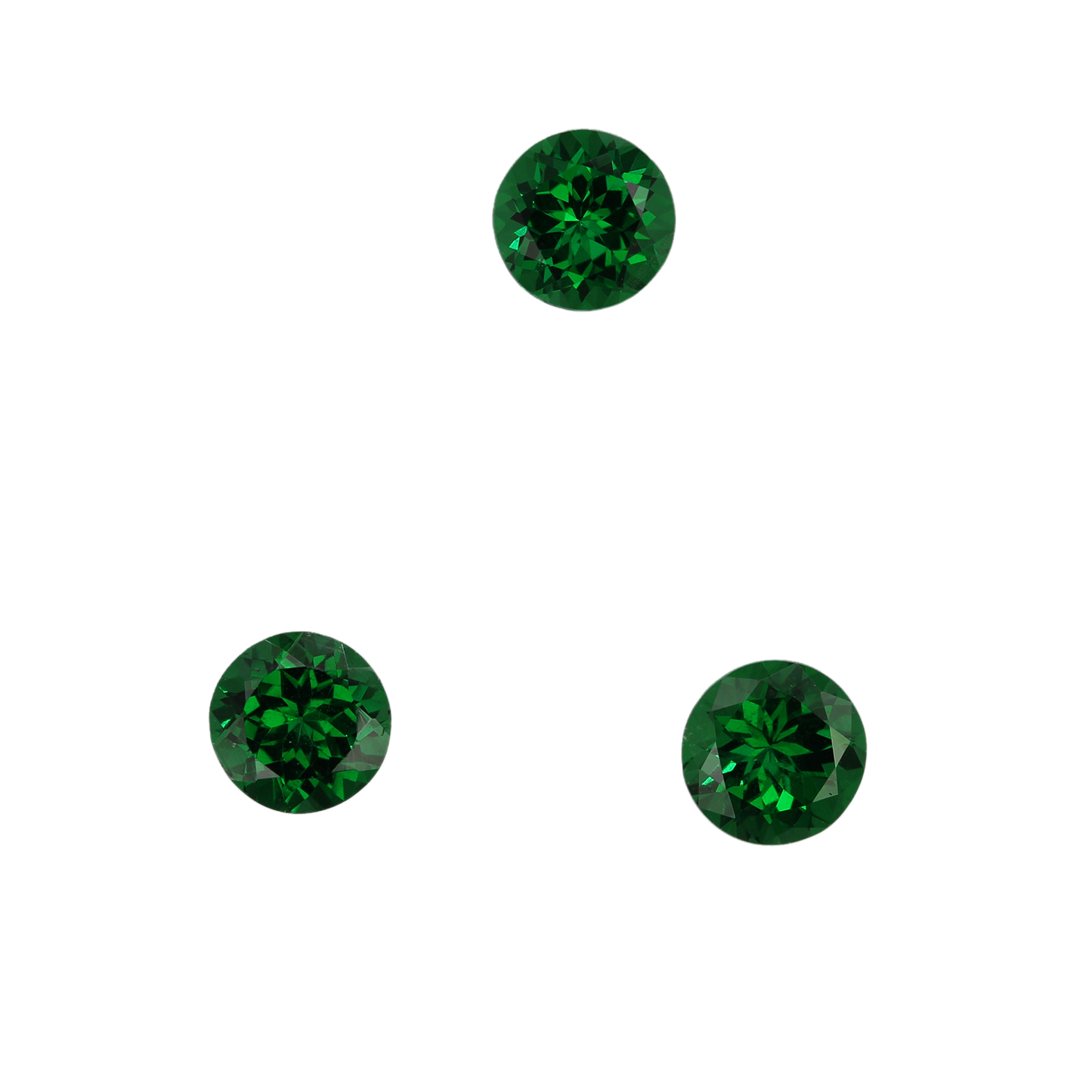 6.25mm Round Fine Intense Green Tsavorite Pair